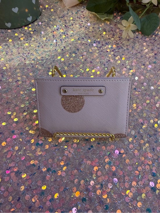 kate spade Handbags - Kate Spade Cardholder in Pink with Glitter Dot Pattern